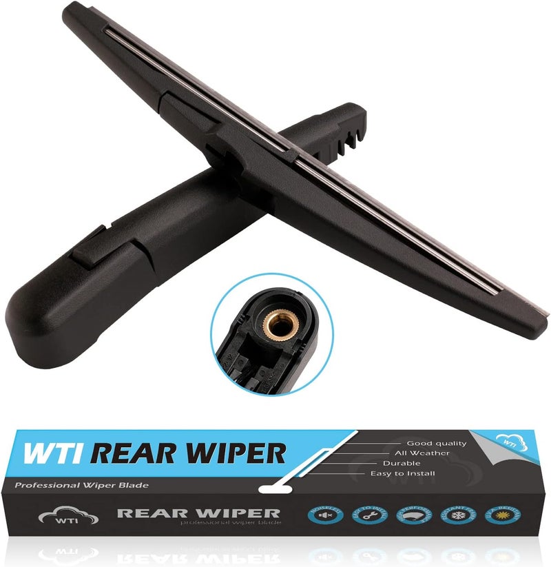 WTI Rear Wiper Arm Blade Set Compatible With Chevy Spark 2013-2015 Rear Windshield Window Wiper Kits Assembly New Replacement Accessories Parts - Image 1